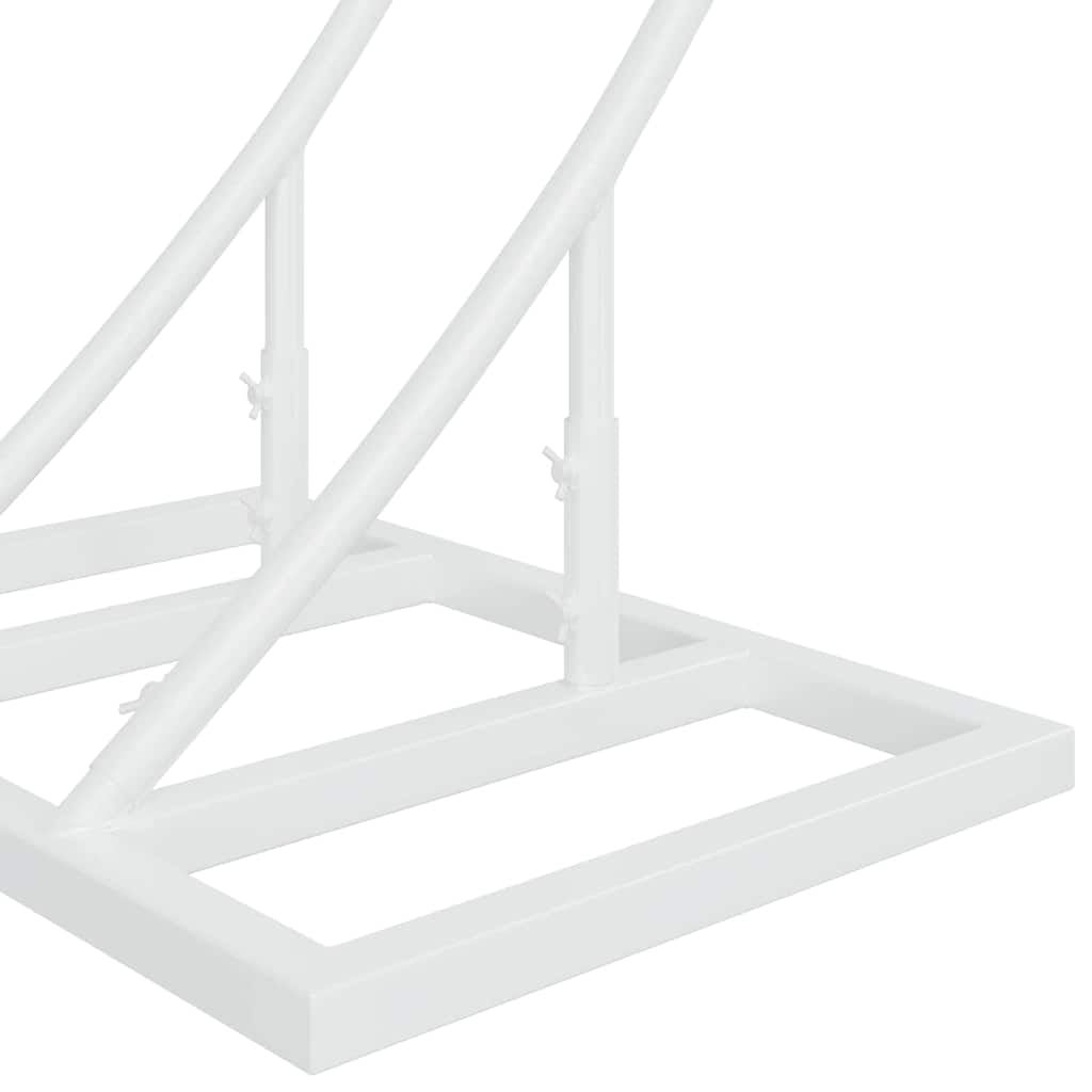 vidaXL Łuk Ślubny Biały 220 x 45 x 200 cm Stal