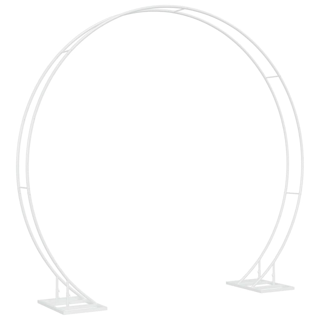 vidaXL Łuk Ślubny Biały 220 x 45 x 200 cm Stal