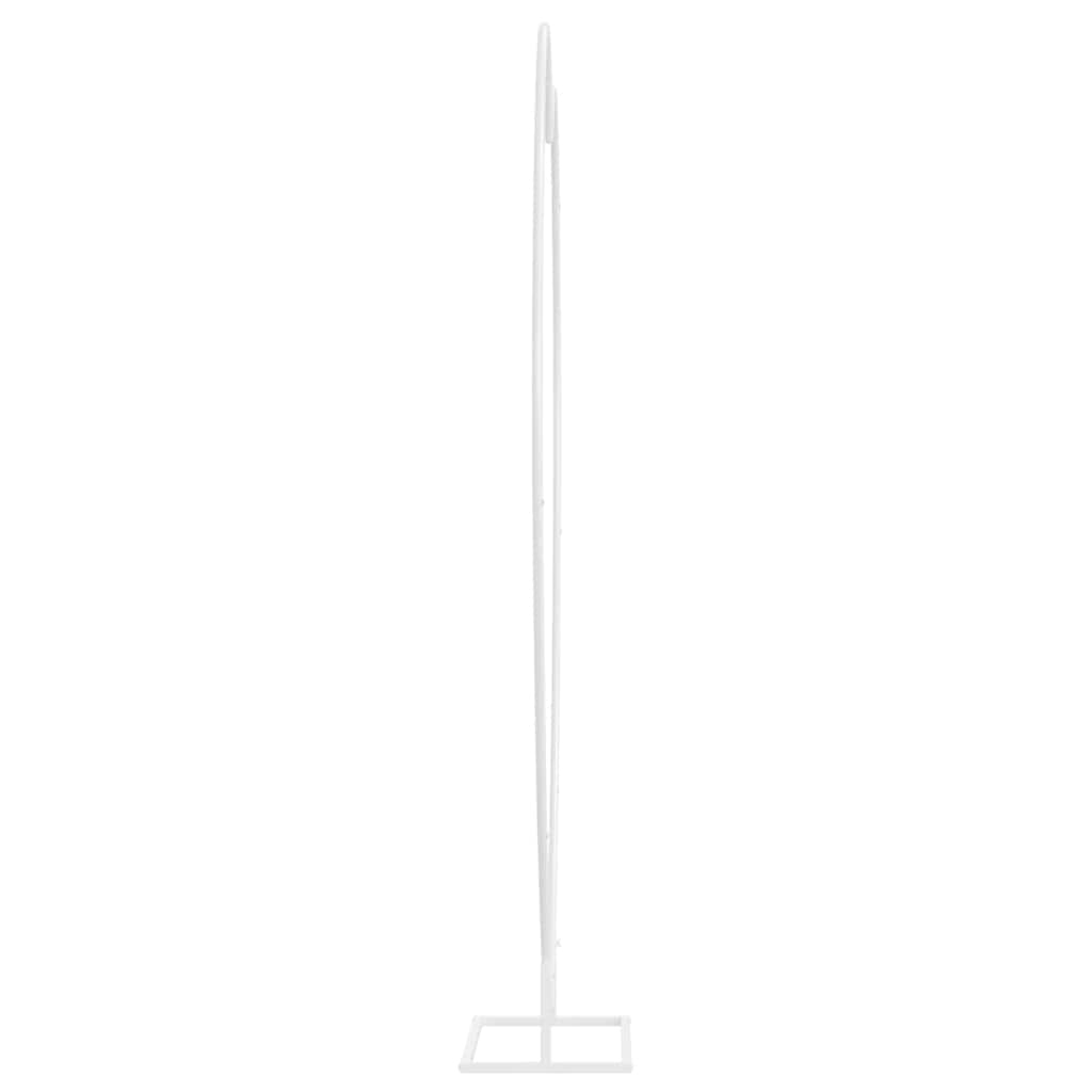 vidaXL Łuk Ślubny Biały 195 x 35 x 211 cm Stal
