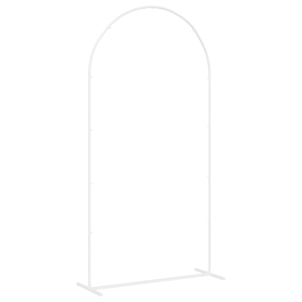 vidaXL Łuk Ślubny Biały 100 x 39 x 200 cm Stal