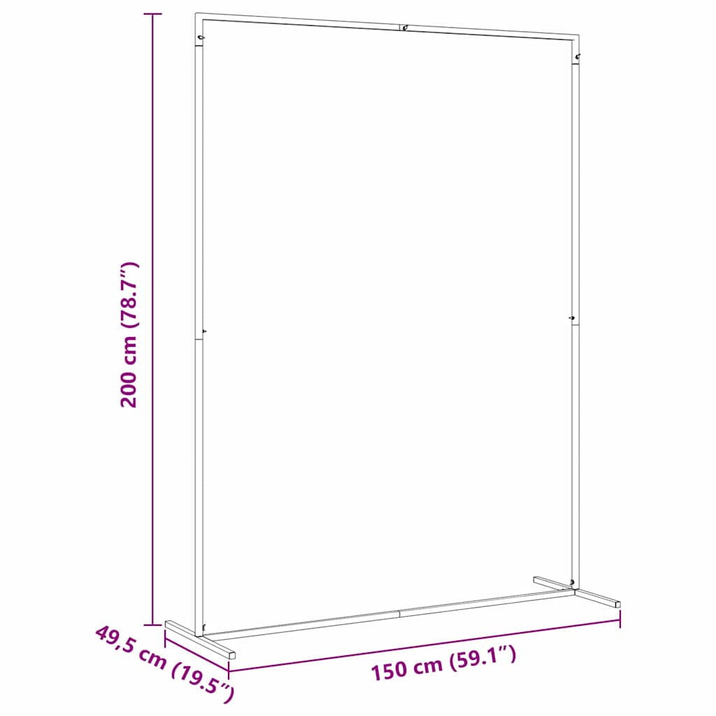 vidaXL Łuk Ślubny Biały 150 x 49,5 x 200 cm Stal