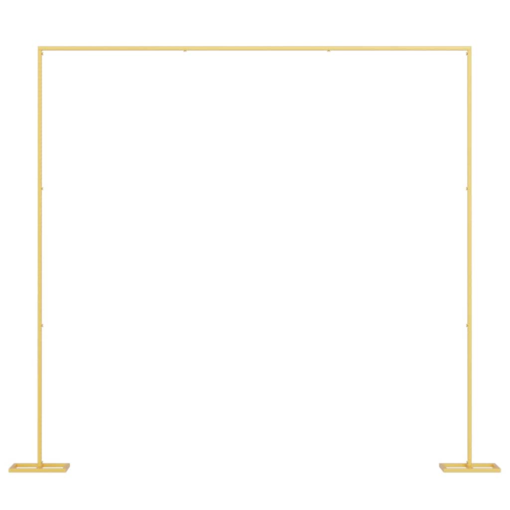 vidaXL Łuk Ślubny złoty 338 x 35 x 300 cm Stal