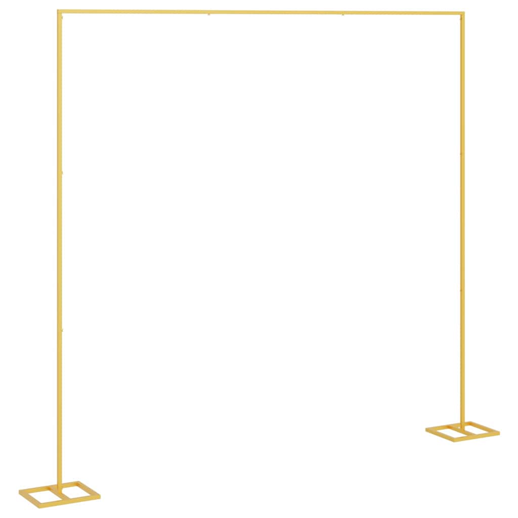 vidaXL Łuk Ślubny złoty 338 x 35 x 300 cm Stal