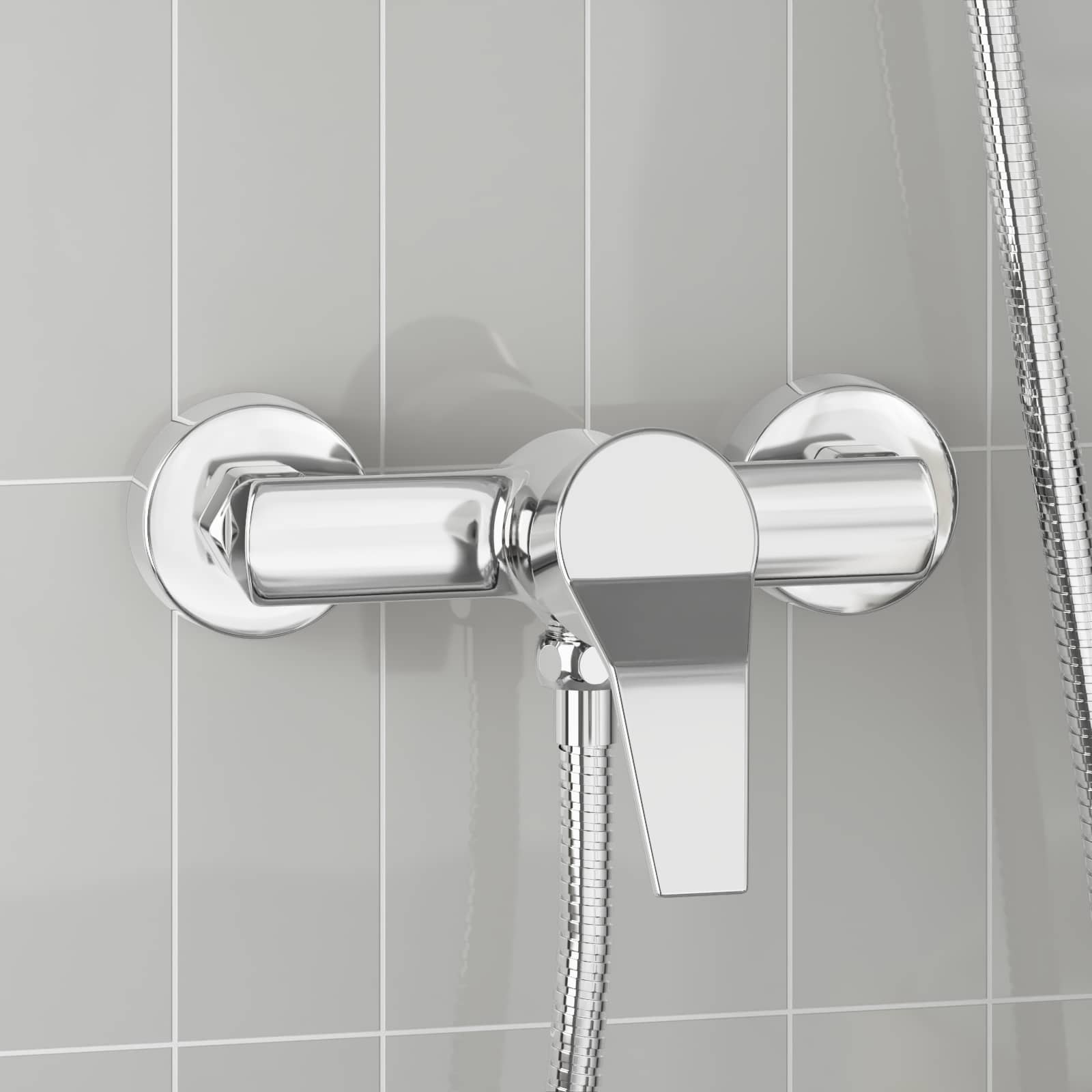 vidaXL Bateria prysznicowa chrom G 1 / 2 cala Mosiądz