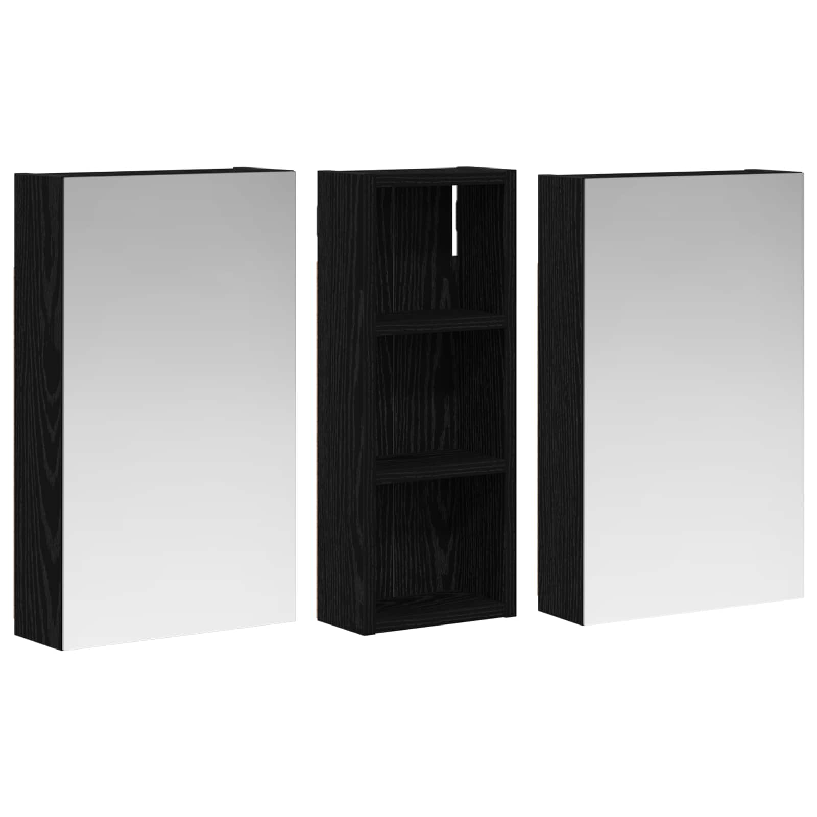 vidaXL Zestaw Szafek Łazienkowych 3 szt. 80 x 10,5 x 50 cm