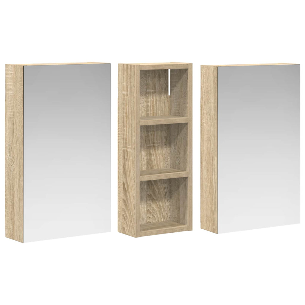 vidaXL Zestaw Szafek Łazienkowych 3 szt. 80 x 10,5 x 50 cm