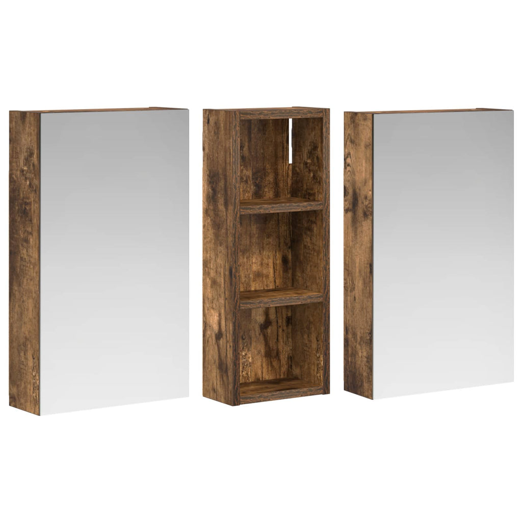 vidaXL Zestaw Szafek Łazienkowych 3 szt. 80 x 10,5 x 50 cm