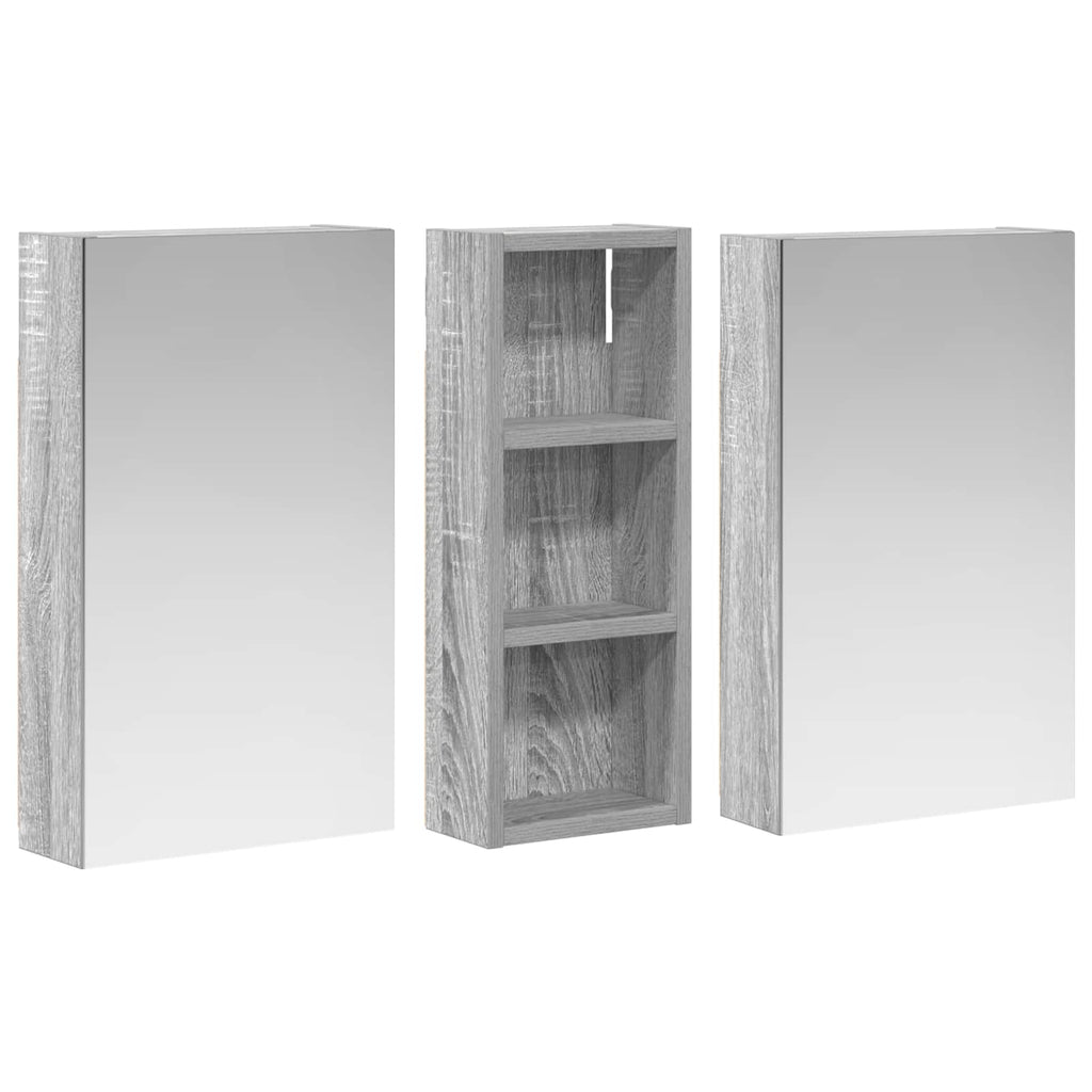 vidaXL Zestaw Szafek Łazienkowych 3 szt. 80 x 10,5 x 50 cm
