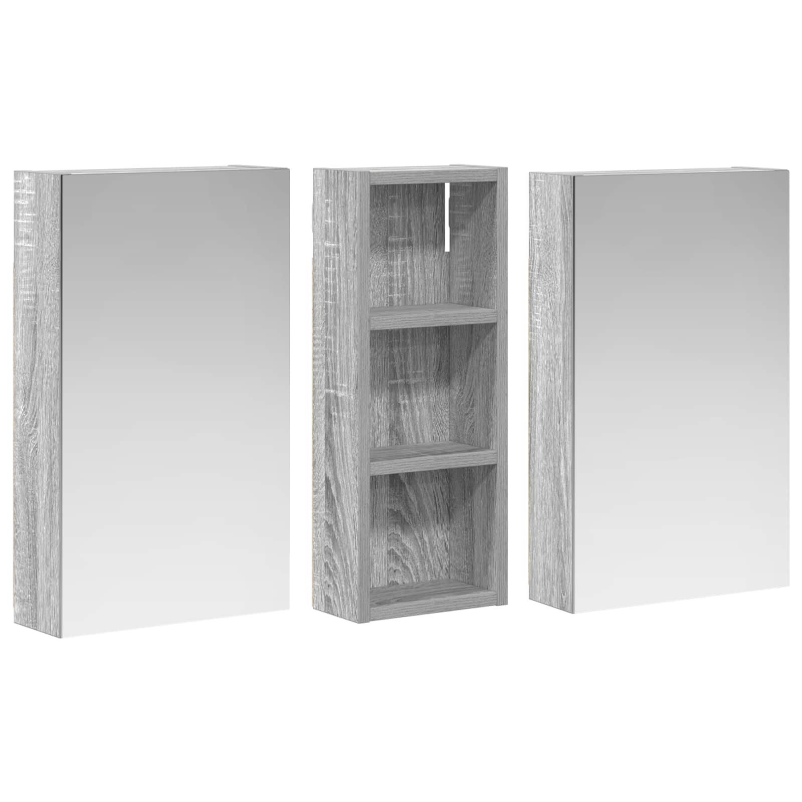 vidaXL Zestaw Szafek Łazienkowych 3 szt. 80 x 10,5 x 50 cm