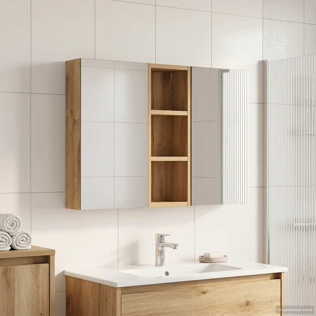 vidaXL Zestaw Szafek Łazienkowych 3 szt. 80 x 10,5 x 50 cm