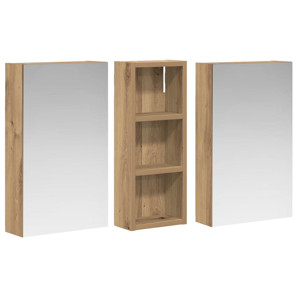 vidaXL Zestaw Szafek Łazienkowych 3 szt. 80 x 10,5 x 50 cm