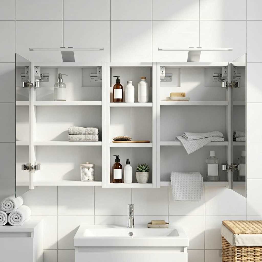 vidaXL Zestaw Szafek Łazienkowych 3 szt. 80 x 10,5 x 50 cm