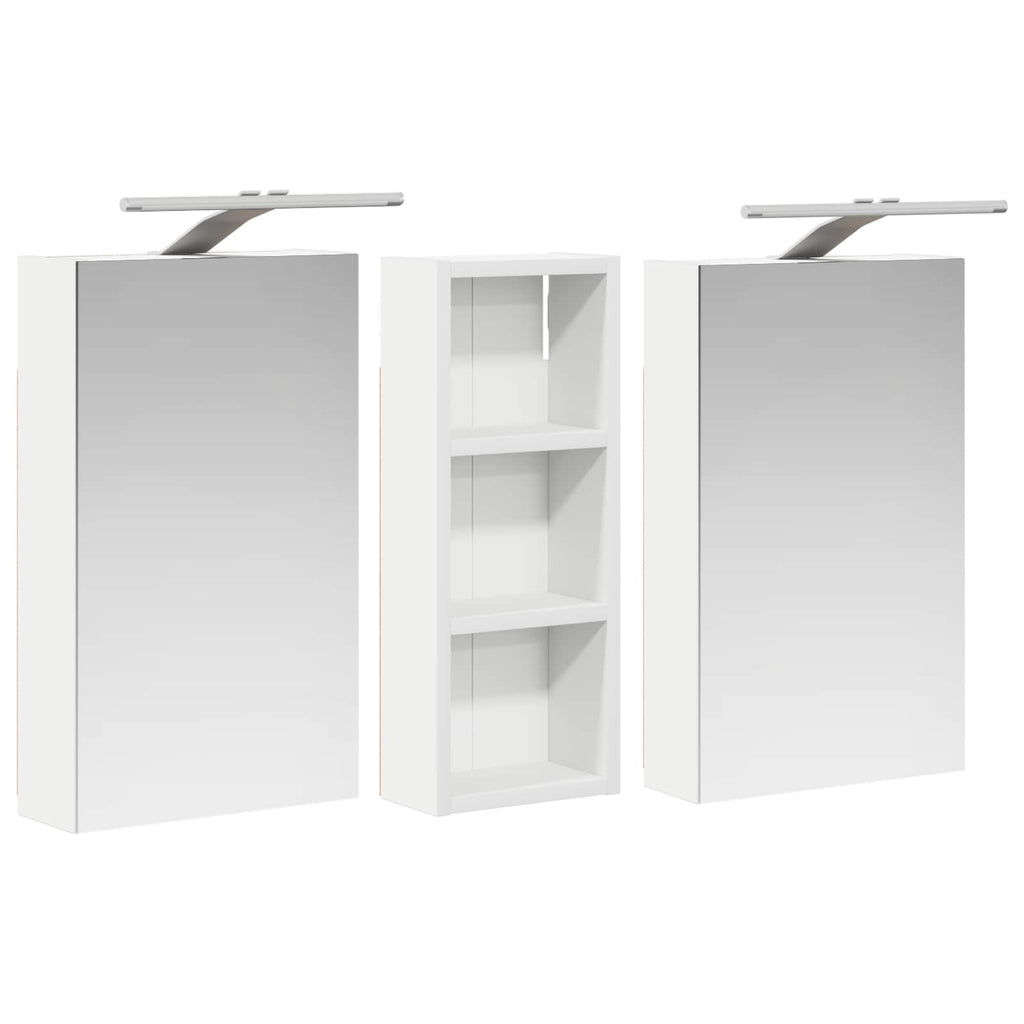vidaXL Zestaw Szafek Łazienkowych 3 szt. 80 x 10,5 x 50 cm