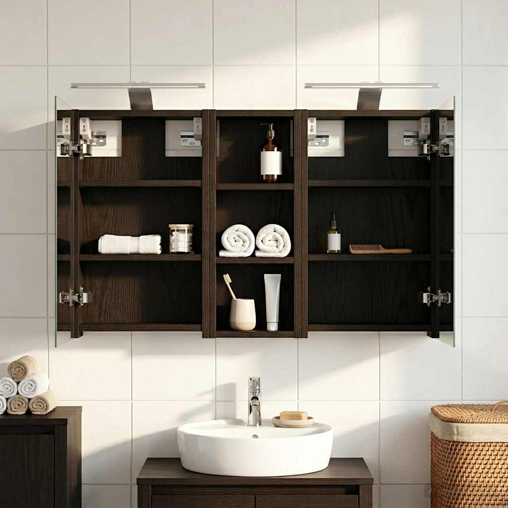 vidaXL Zestaw Szafek Łazienkowych 3 szt. 80 x 10,5 x 50 cm