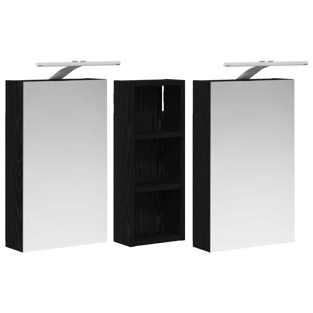 vidaXL Zestaw Szafek Łazienkowych 3 szt. 80 x 10,5 x 50 cm