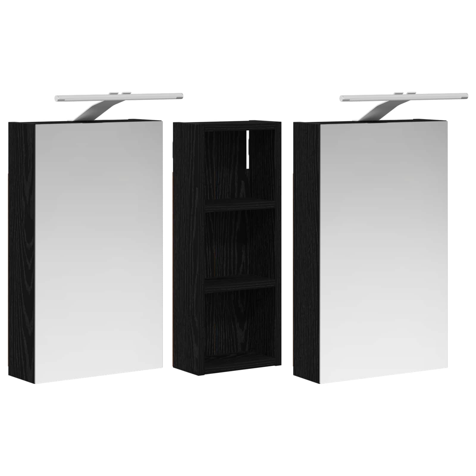 vidaXL Zestaw Szafek Łazienkowych 3 szt. 80 x 10,5 x 50 cm