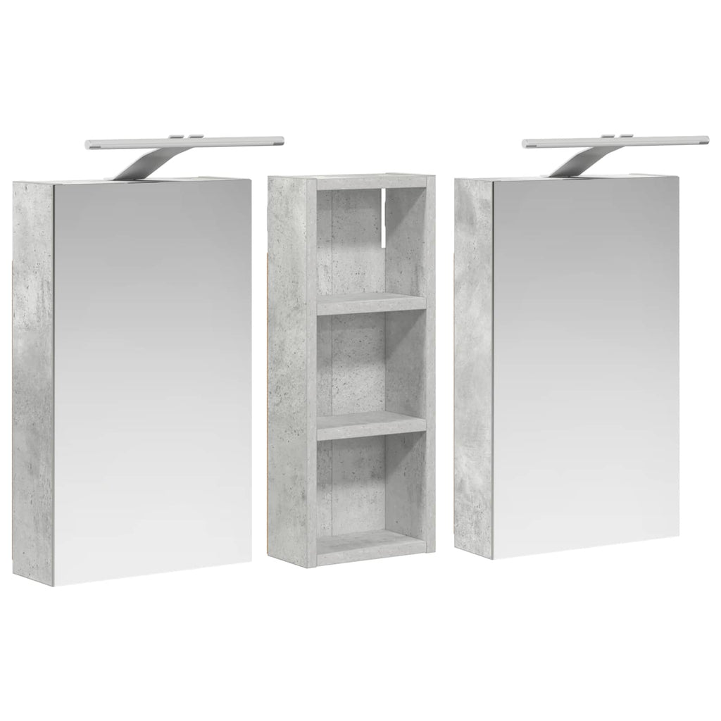 vidaXL Zestaw Szafek Łazienkowych 3 szt. 80 x 10,5 x 50 cm
