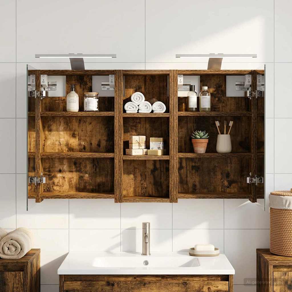 vidaXL Zestaw Szafek Łazienkowych 3 szt. 80 x 10,5 x 50 cm