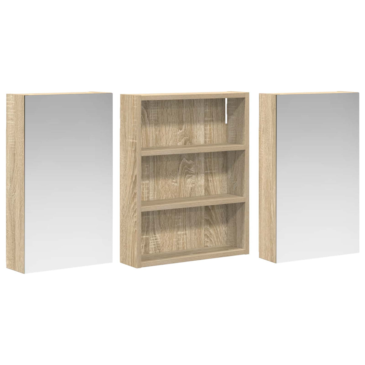 vidaXL Zestaw Szafek Łazienkowych 3 szt. 100 x 10,5 x 50 cm