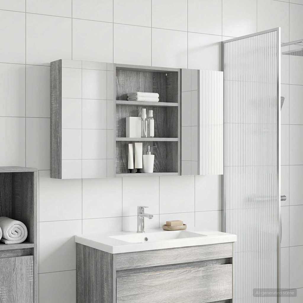 vidaXL Zestaw Szafek Łazienkowych 3 szt. 100 x 10,5 x 50 cm