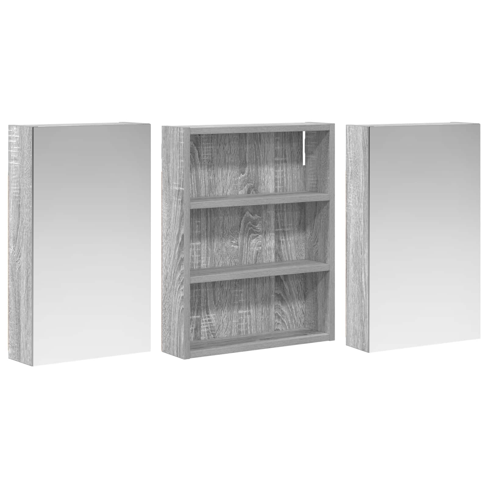 vidaXL Zestaw Szafek Łazienkowych 3 szt. 100 x 10,5 x 50 cm