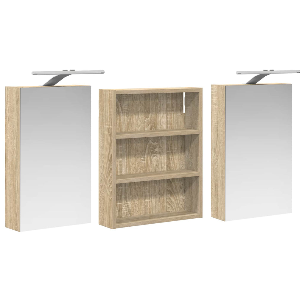 vidaXL Zestaw Szafek Łazienkowych 3 szt. 100 x 10,5 x 50 cm