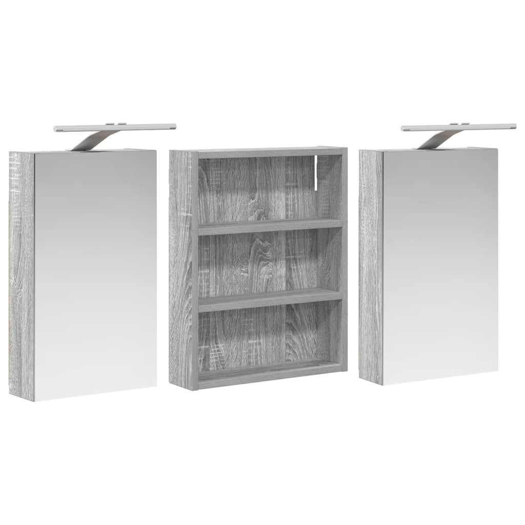 vidaXL Zestaw Szafek Łazienkowych 3 szt. 100 x 10,5 x 50 cm