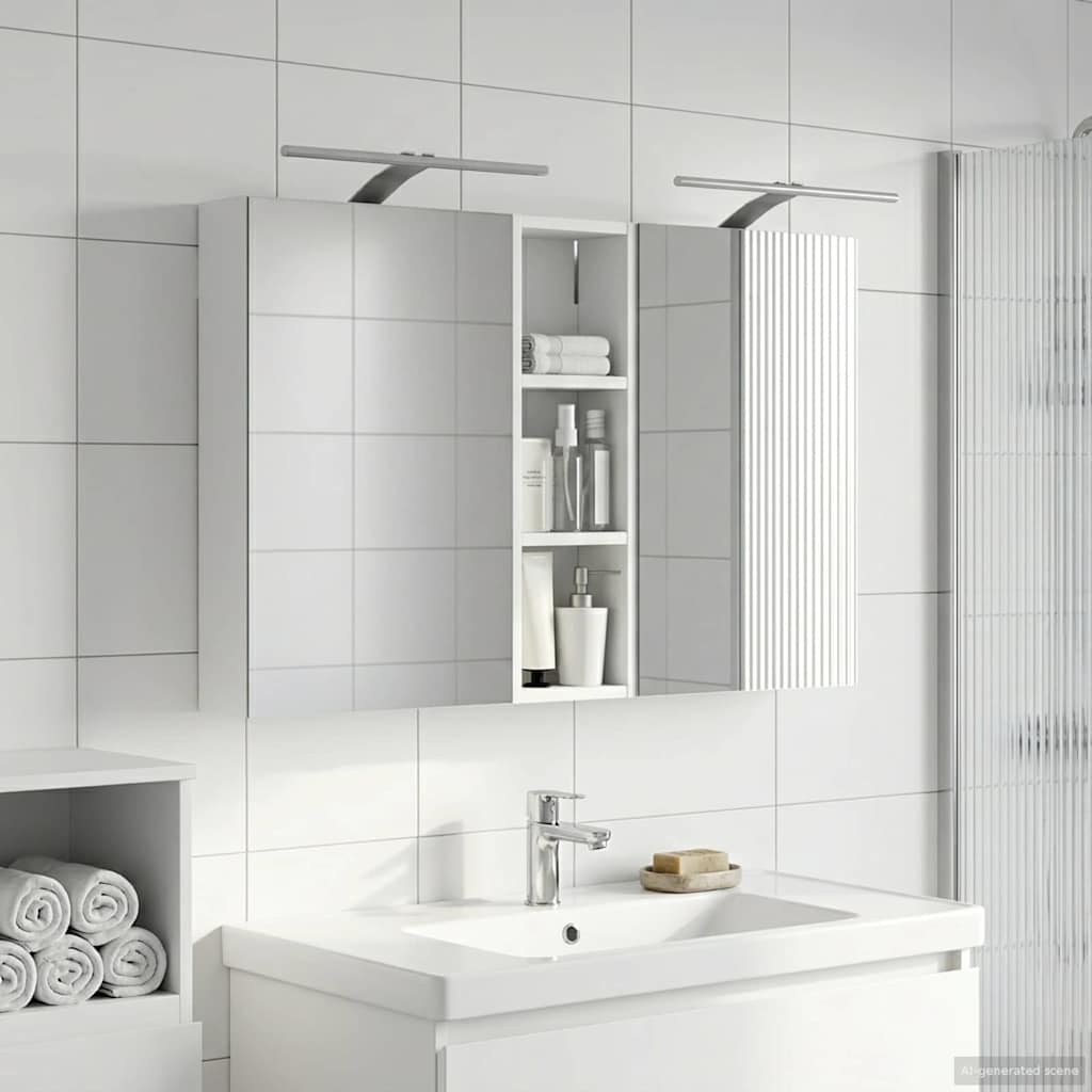 vidaXL Zestaw Szafek Łazienkowych z półką 3 pcs 100 x 10,5 x 60,5 cm