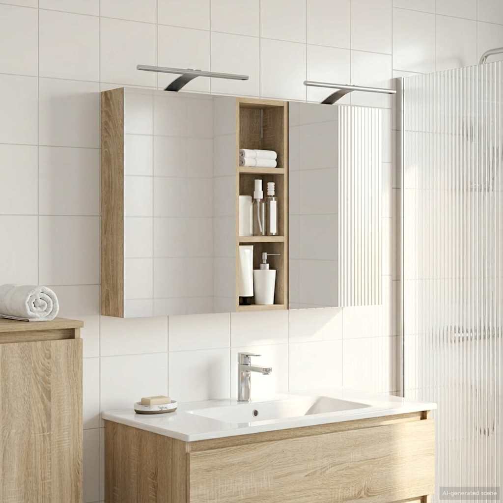 vidaXL Zestaw Szafek Łazienkowych 3 szt. 100 x 10,5 x 60,5 cm
