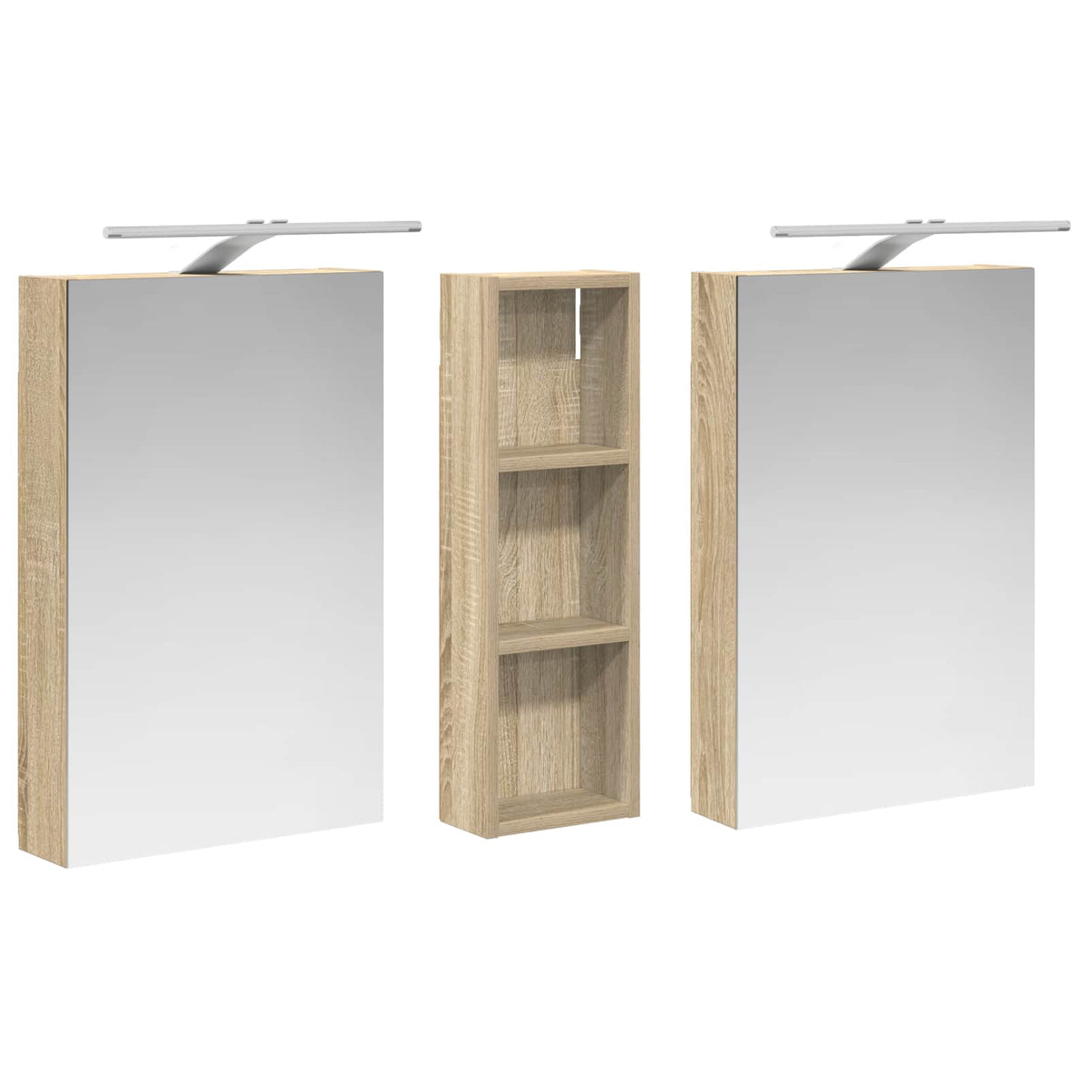 vidaXL Zestaw Szafek Łazienkowych 3 szt. 100 x 10,5 x 60,5 cm