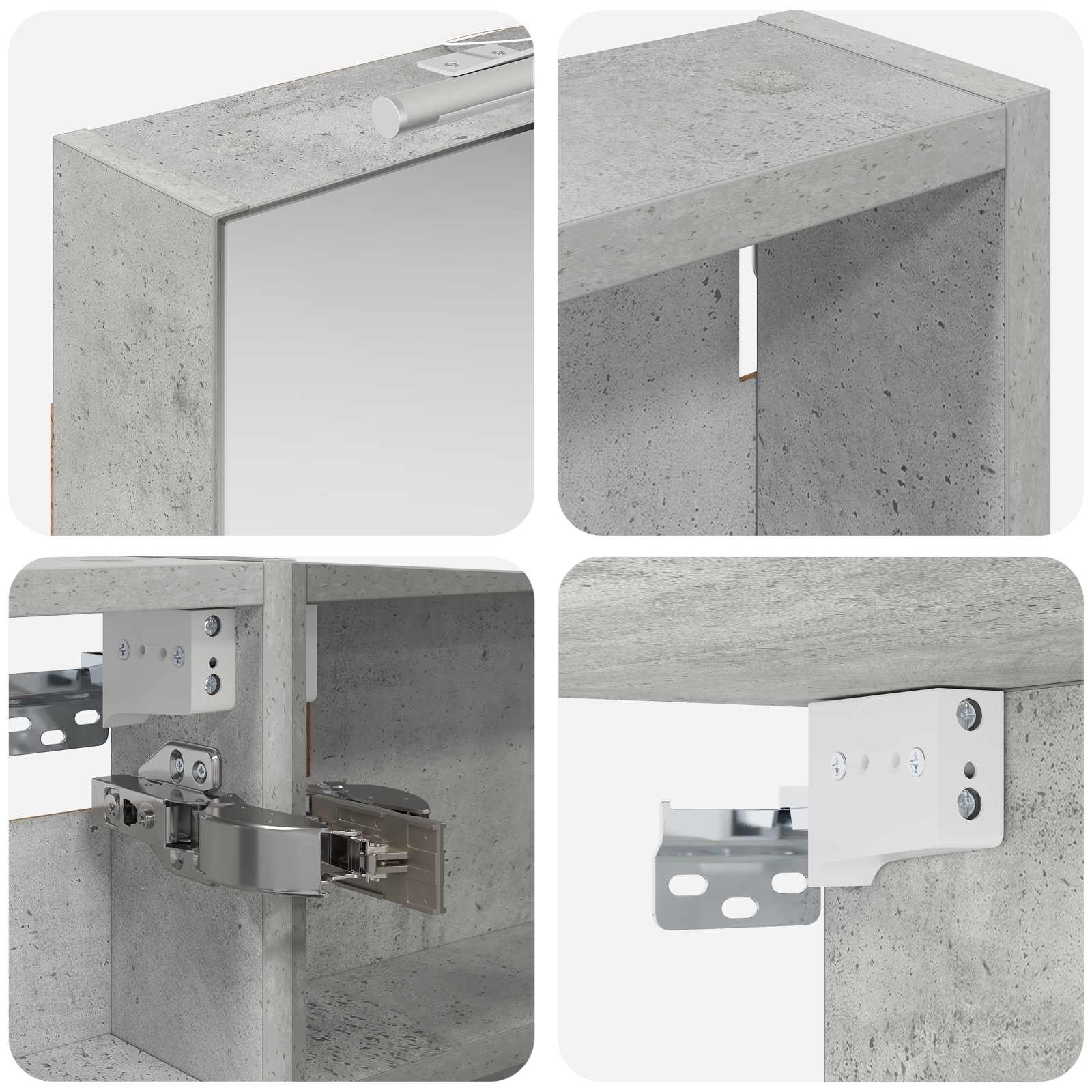 vidaXL Zestaw Szafek Łazienkowych z półką 3 pcs 100 x 10,5 x 60,5 cm
