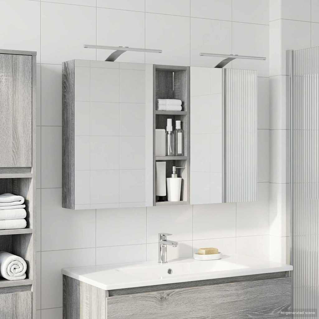 vidaXL Zestaw Szafek Łazienkowych z półką 3 pcs 100 x 10,5 x 60,5 cm