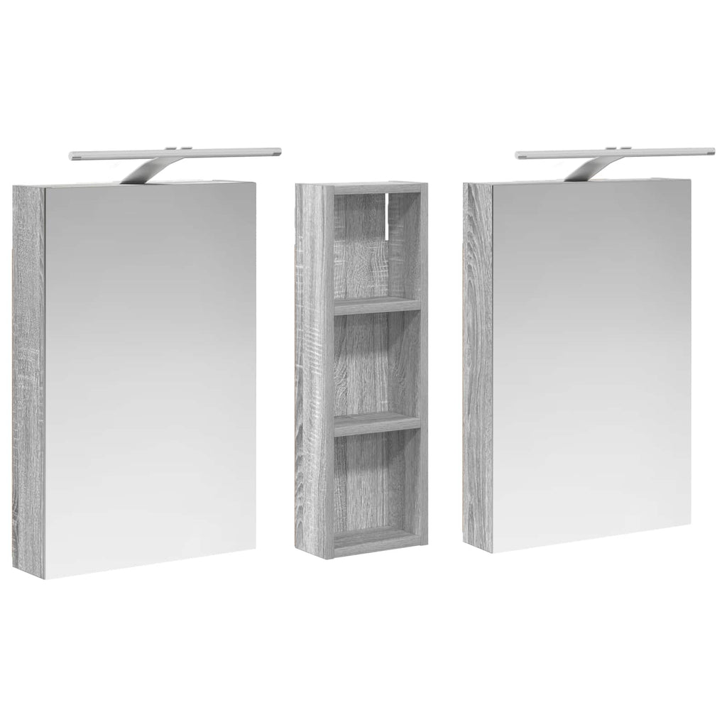 vidaXL Zestaw Szafek Łazienkowych z półką 3 pcs 100 x 10,5 x 60,5 cm