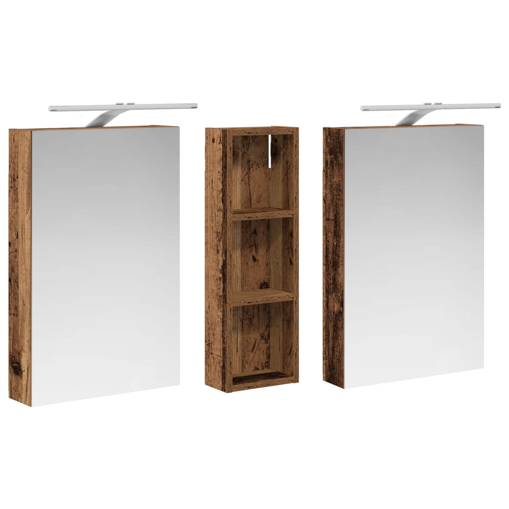 vidaXL Zestaw Szafek Łazienkowych z półką 3 pcs 100 x 10,5 x 60,5 cm