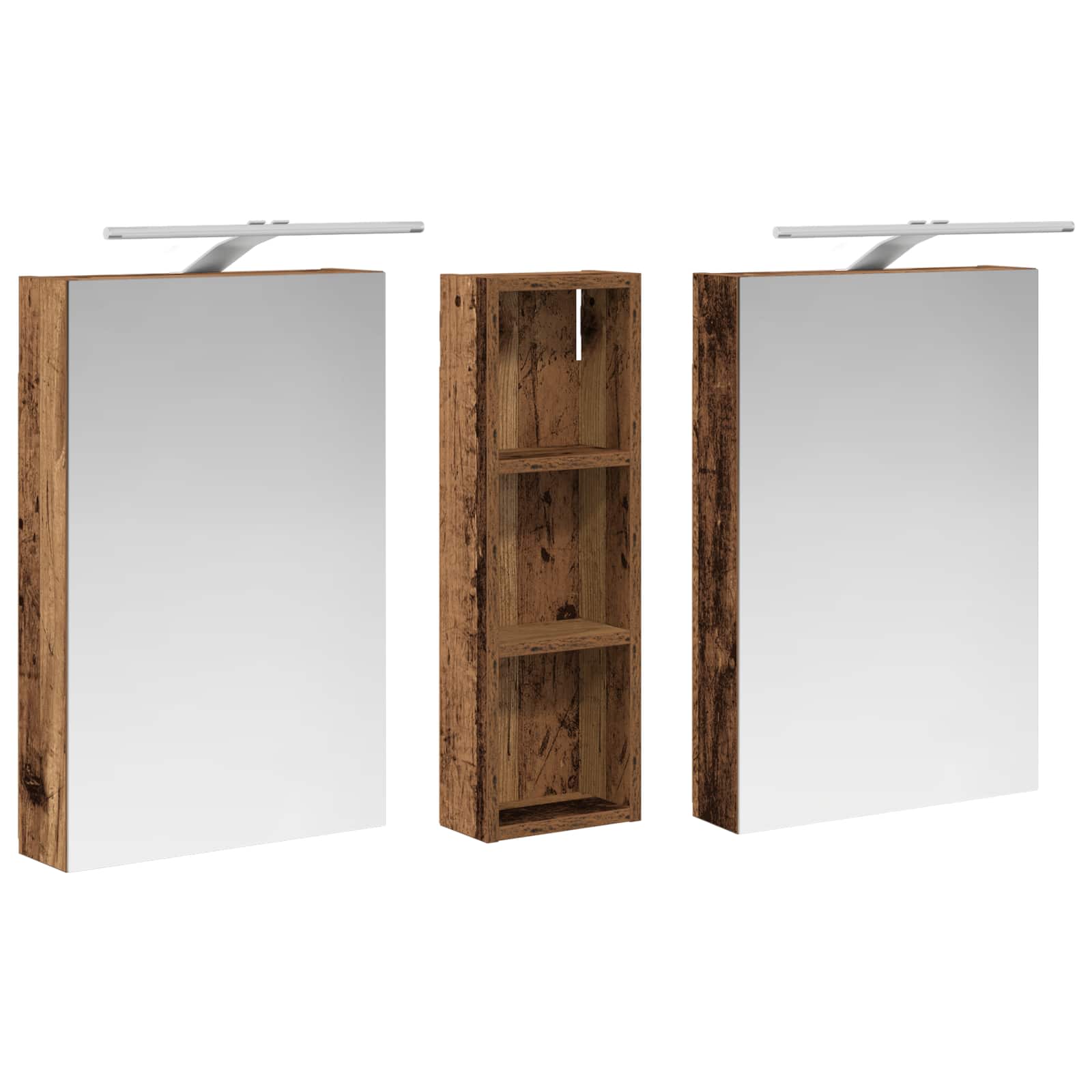 vidaXL Zestaw Szafek Łazienkowych z półką 3 pcs 100 x 10,5 x 60,5 cm