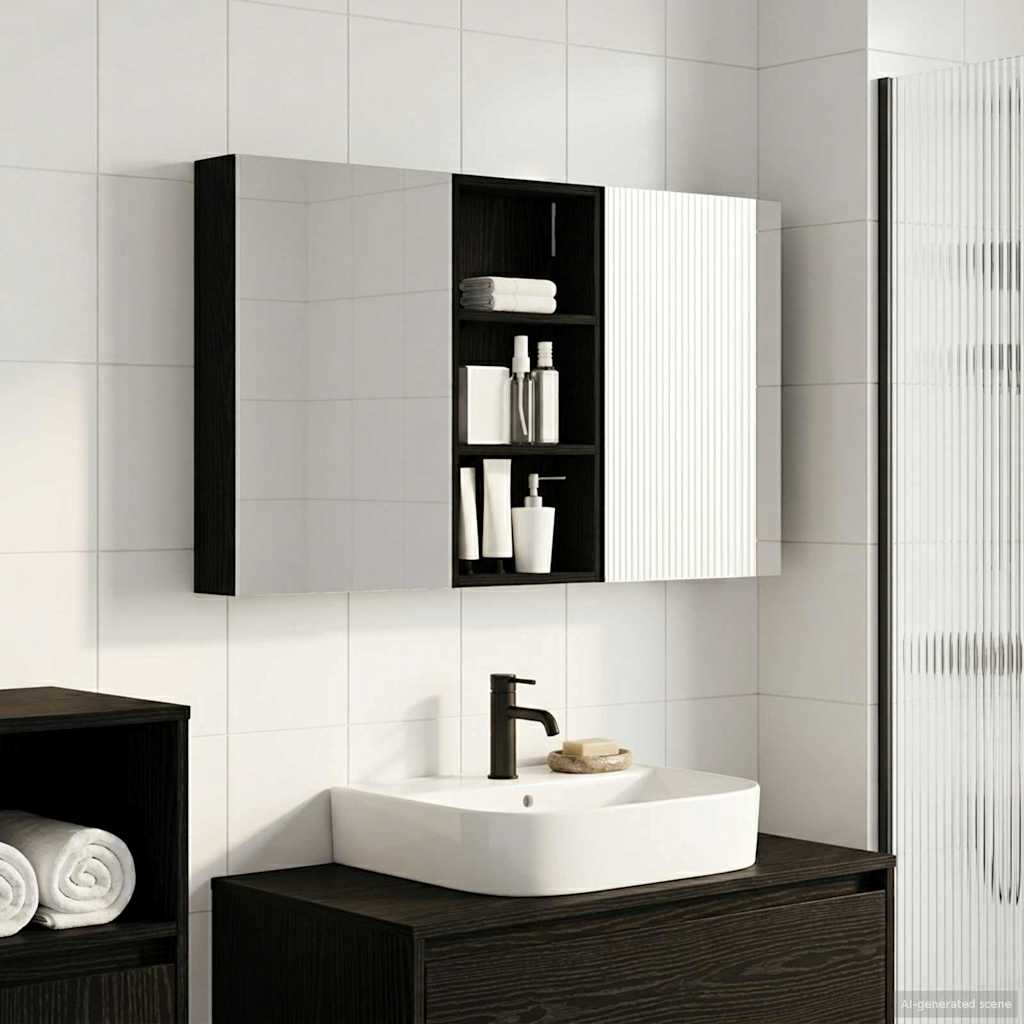 vidaXL Zestaw Szafek Łazienkowych z półką 3 pcs 110 x 10,5 x 60,5 cm