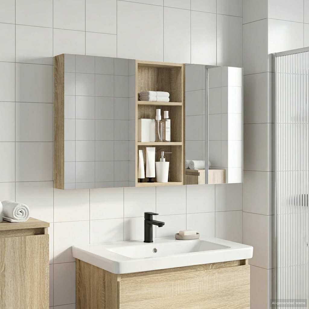 vidaXL Zestaw Szafek Łazienkowych z półką 3 pcs 110 x 10,5 x 60,5 cm