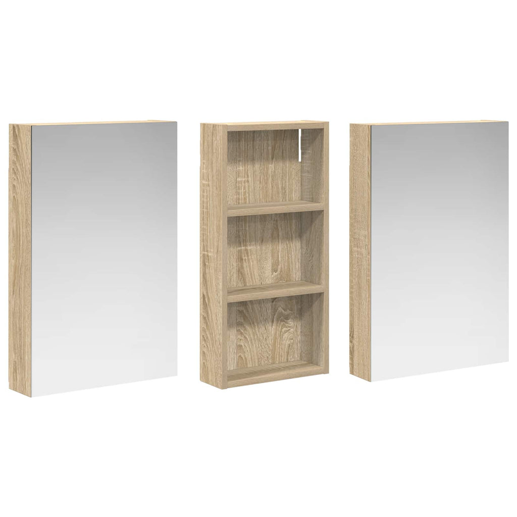 vidaXL Zestaw Szafek Łazienkowych z półką 3 pcs 110 x 10,5 x 60,5 cm
