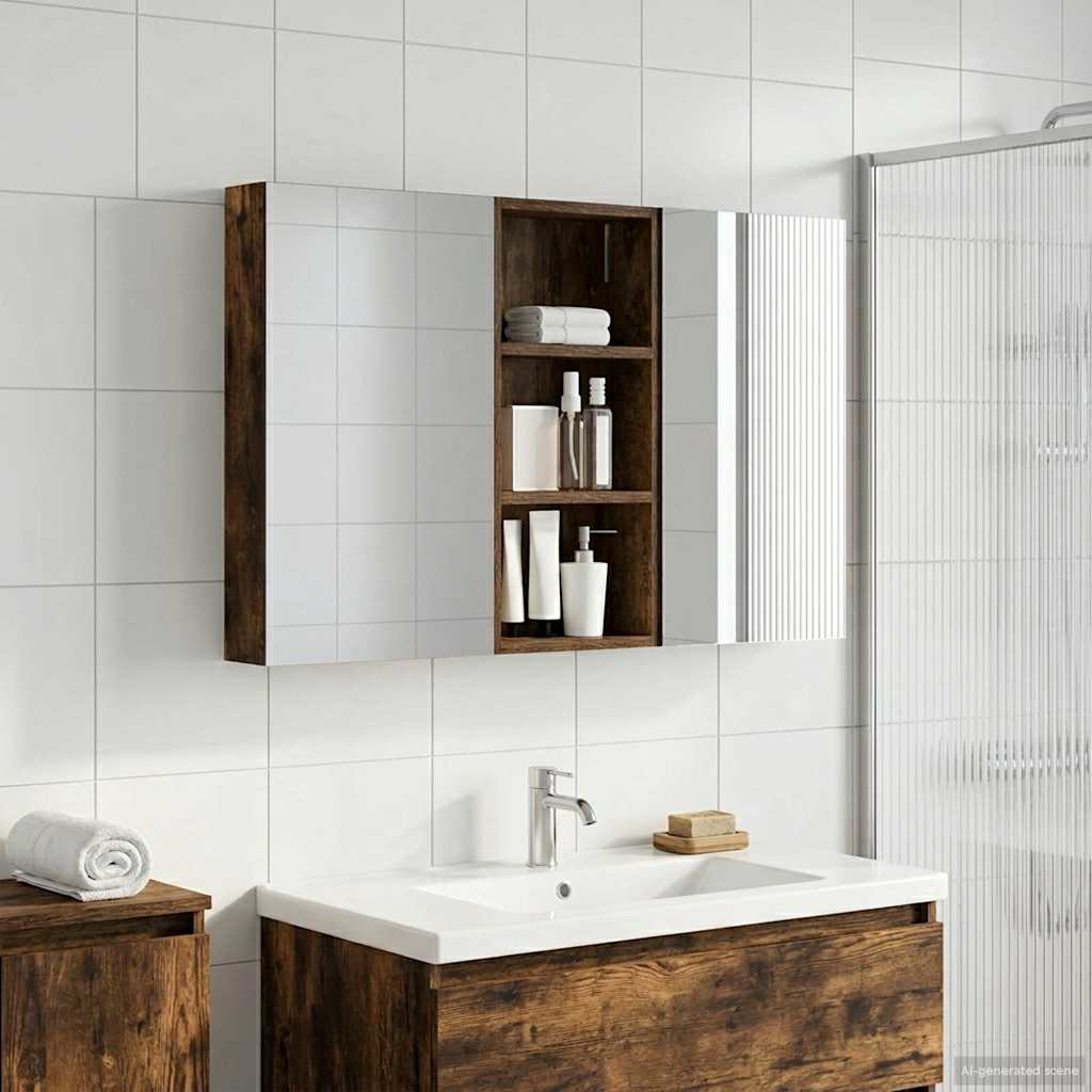 vidaXL Zestaw Szafek Łazienkowych z półką 3 pcs 110 x 10,5 x 60,5 cm