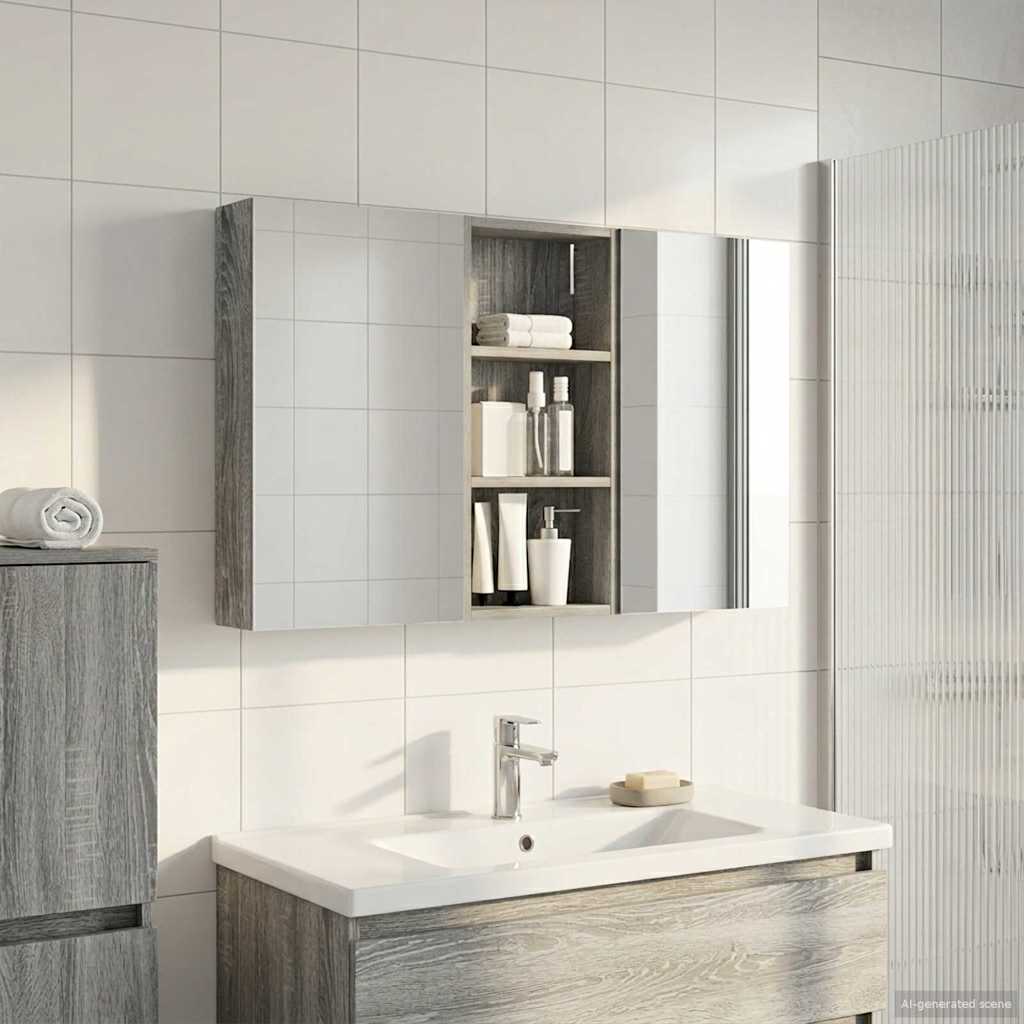 vidaXL Zestaw Szafek Łazienkowych z półką 3 pcs 110 x 10,5 x 60,5 cm