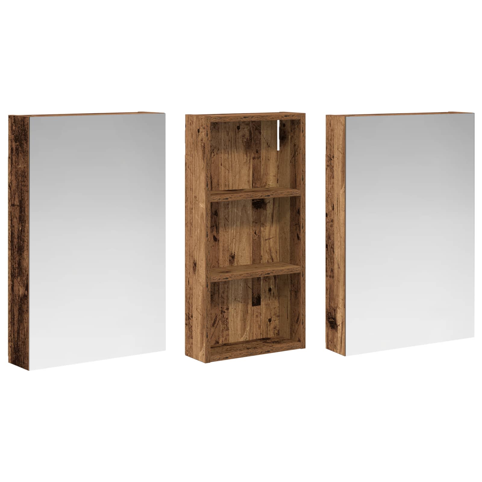 vidaXL Zestaw Szafek Łazienkowych z półką 3 pcs 110 x 10,5 x 60,5 cm