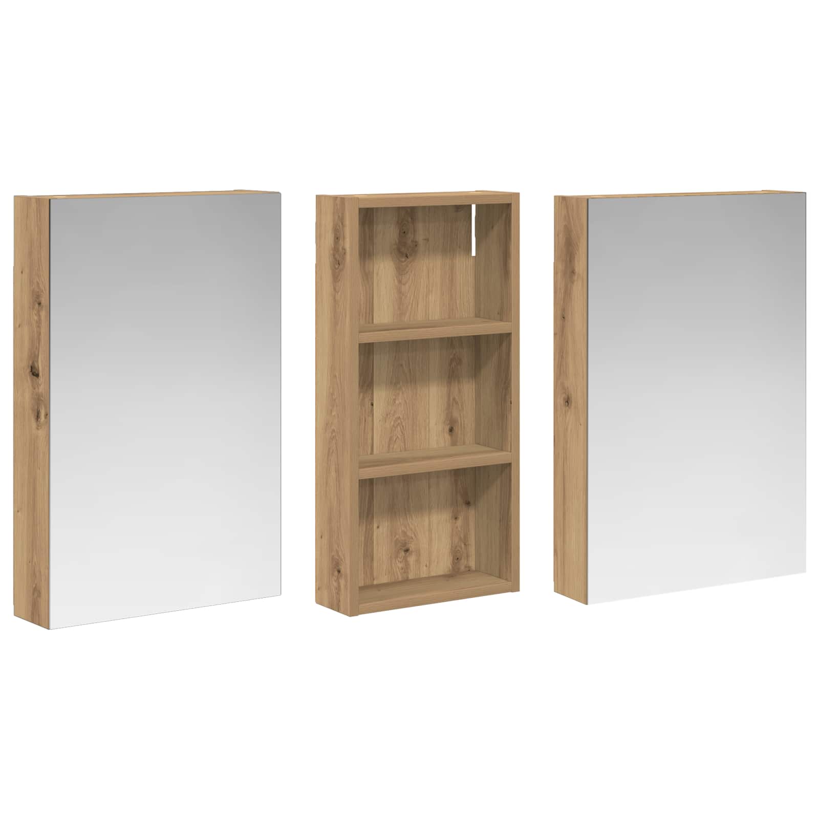 vidaXL Zestaw Szafek Łazienkowych z półką 3 pcs 110 x 10,5 x 60,5 cm