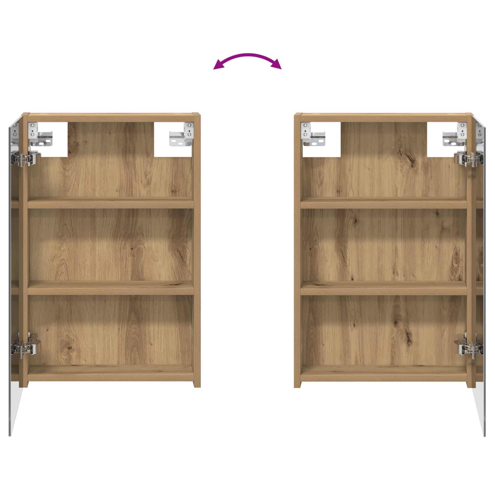 vidaXL Zestaw Szafek Łazienkowych z półką 3 pcs 110 x 10,5 x 60,5 cm