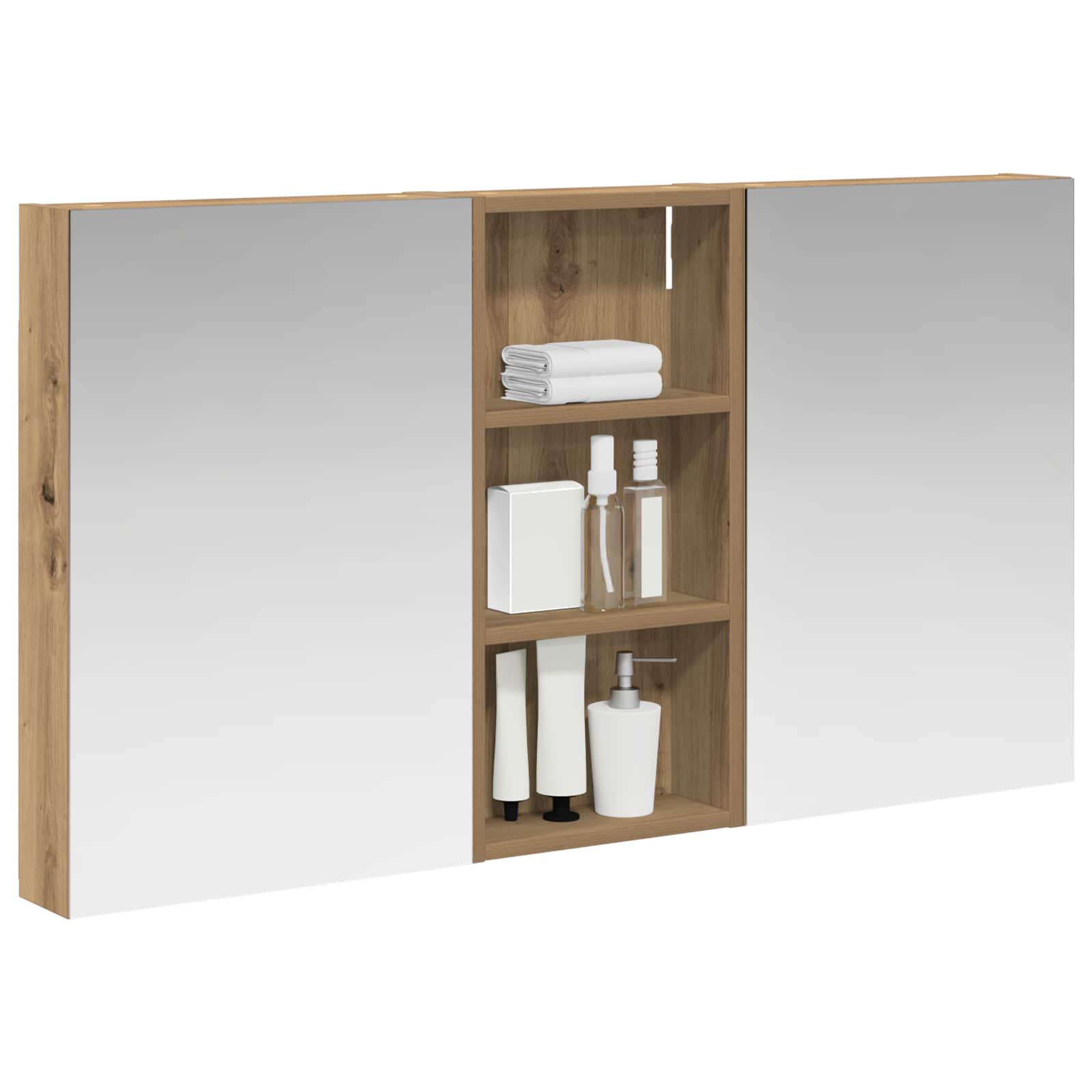 vidaXL Zestaw Szafek Łazienkowych z półką 3 pcs 110 x 10,5 x 60,5 cm