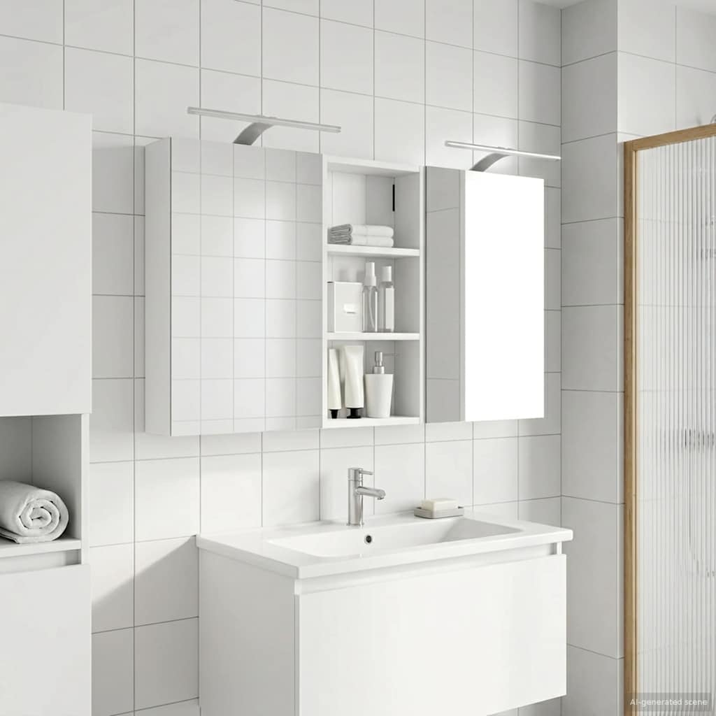 vidaXL Zestaw Szafek Łazienkowych z półką 3 pcs 110 x 10,5 x 60,5 cm