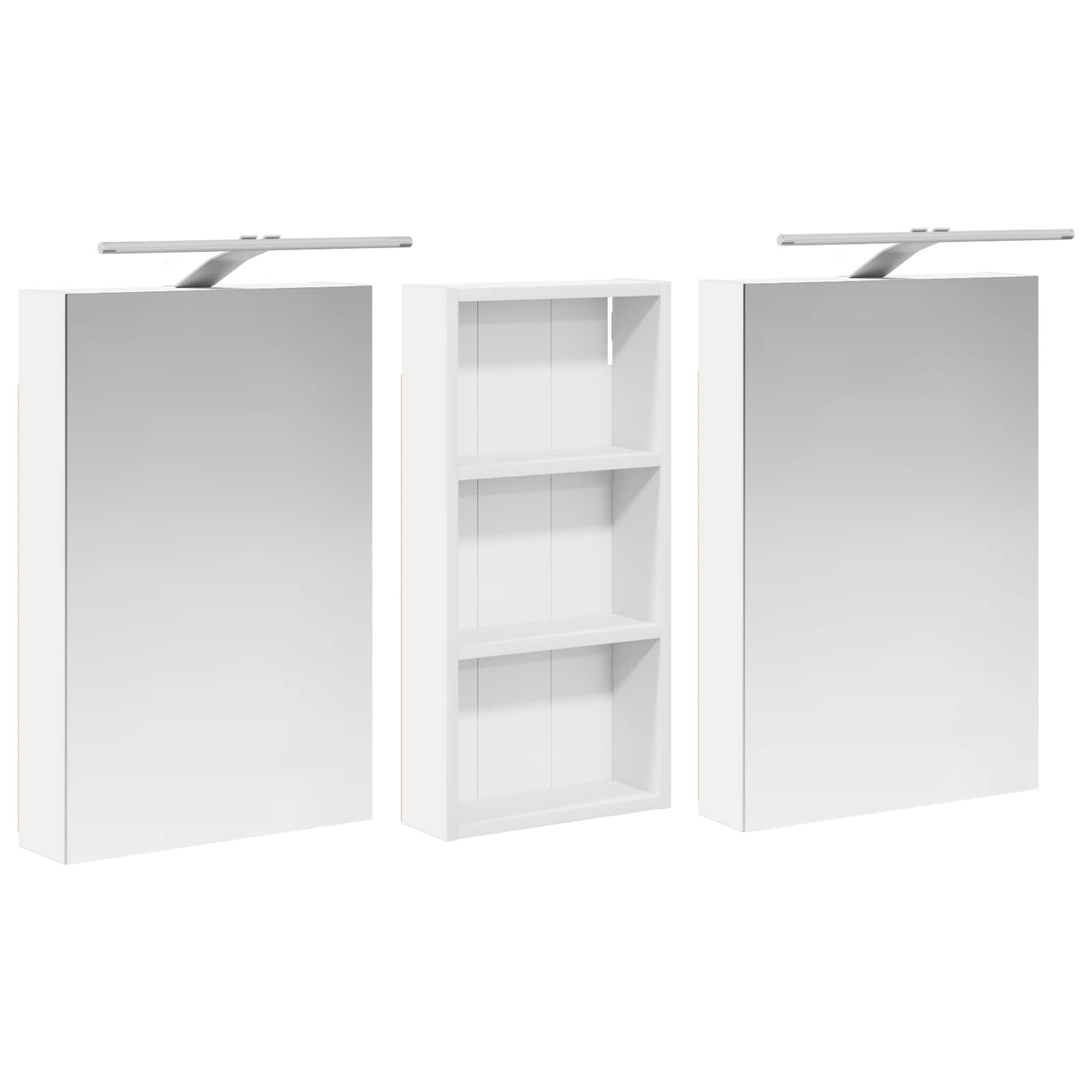 vidaXL Zestaw Szafek Łazienkowych z półką 3 pcs 110 x 10,5 x 60,5 cm