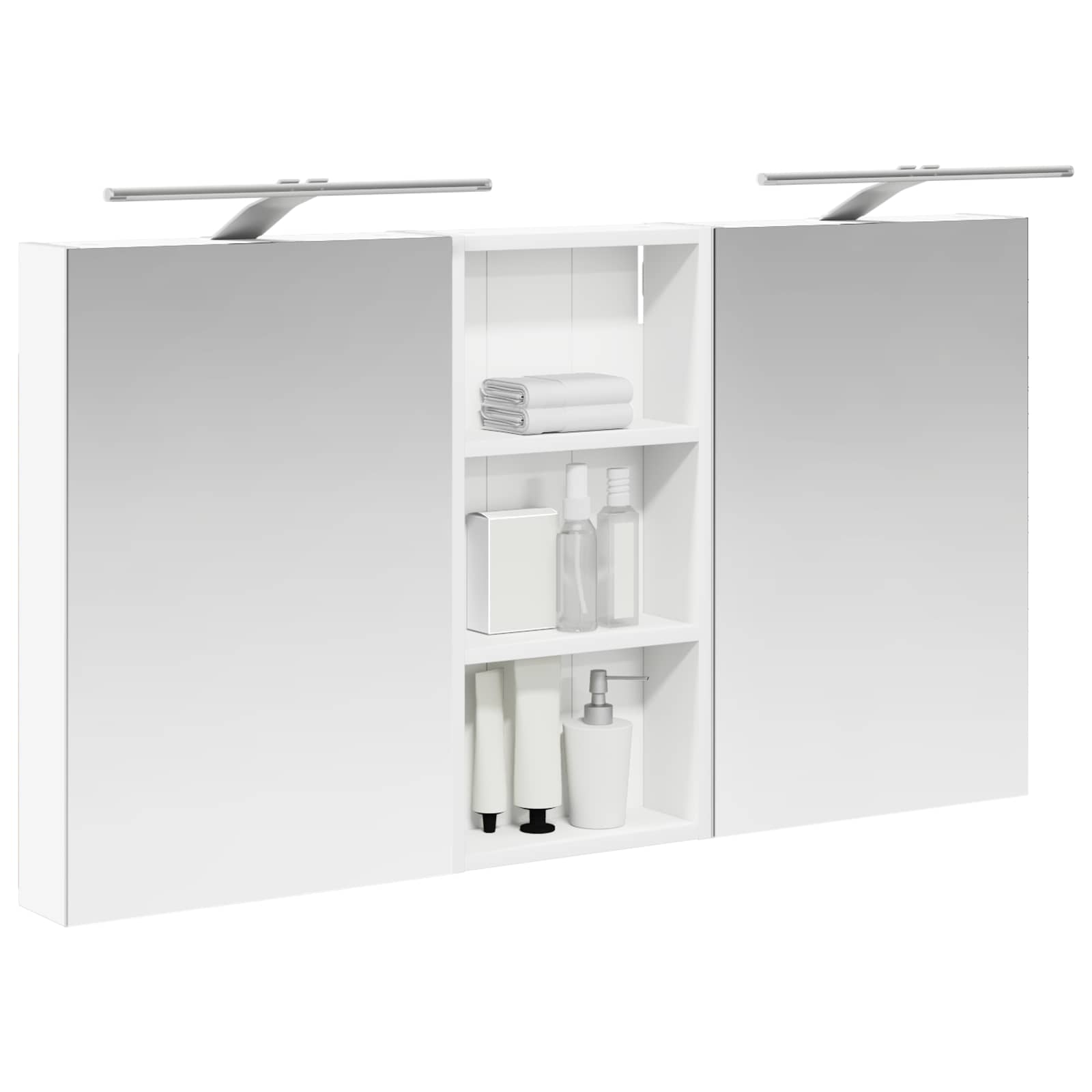 vidaXL Zestaw Szafek Łazienkowych z półką 3 pcs 110 x 10,5 x 60,5 cm