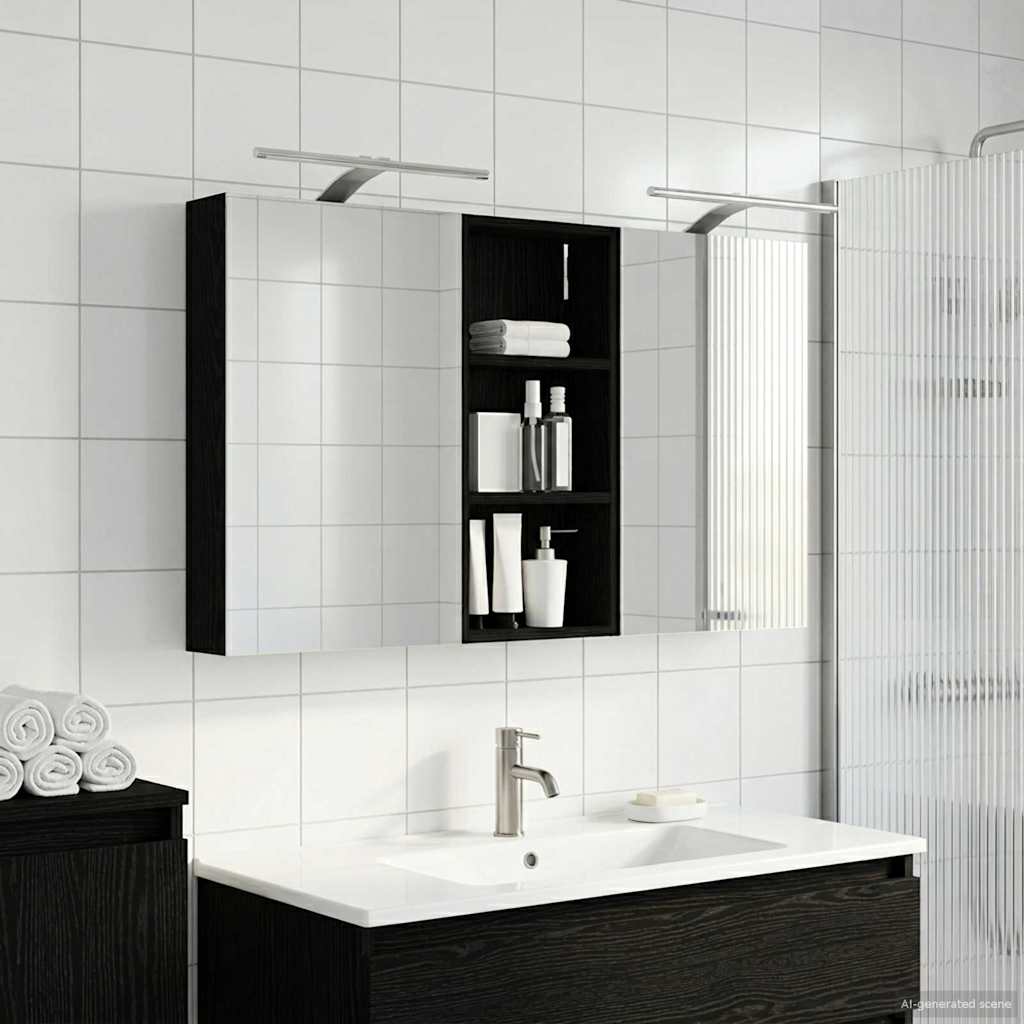 vidaXL Zestaw Szafek Łazienkowych z półką 3 pcs 110 x 10,5 x 60,5 cm