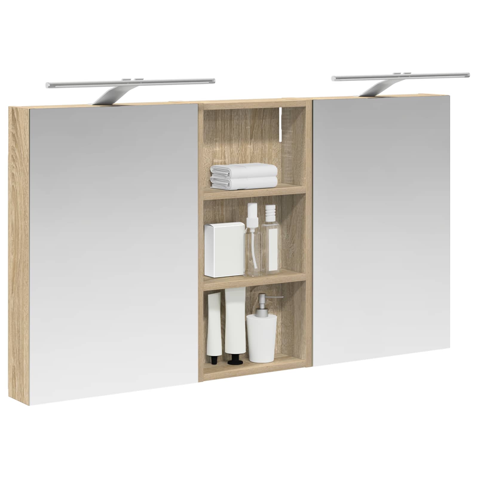 vidaXL Zestaw Szafek Łazienkowych z półką 3 pcs 110 x 10,5 x 60,5 cm