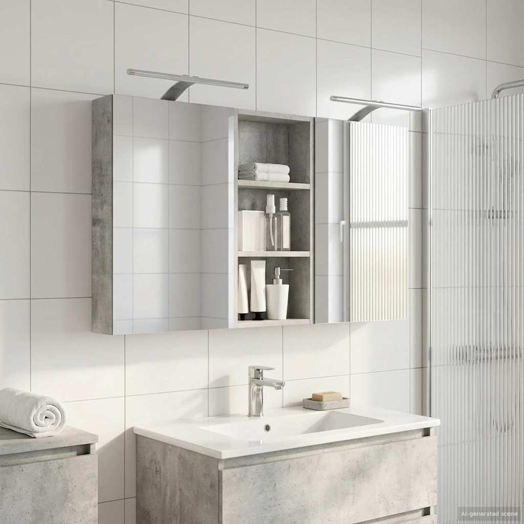 vidaXL Zestaw Szafek Łazienkowych z półką 3 pcs 110 x 10,5 x 60,5 cm